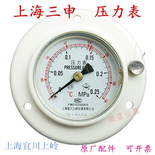 宜川上岭压力表0~0.25MPa上海三申YM5075YX600W高压灭菌器配件0.4