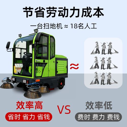 P4电动扫地车扫地机清扫车驾驶式洗地工业机工厂车X间用室外商用
