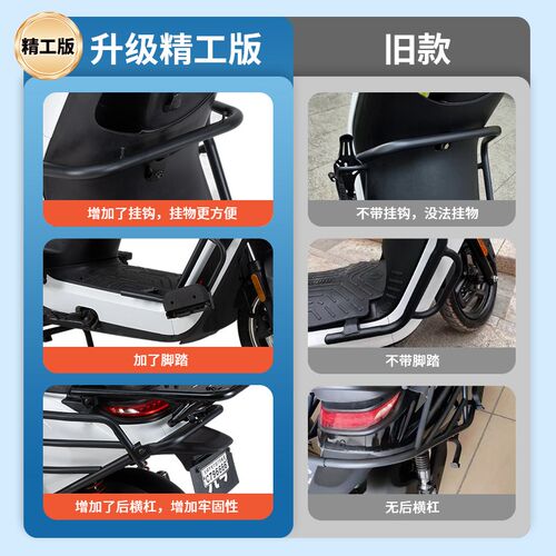 适用九号N70C/jN80C/N90C护杠9号M95C+前保险杠M95C防撞架改装尾
