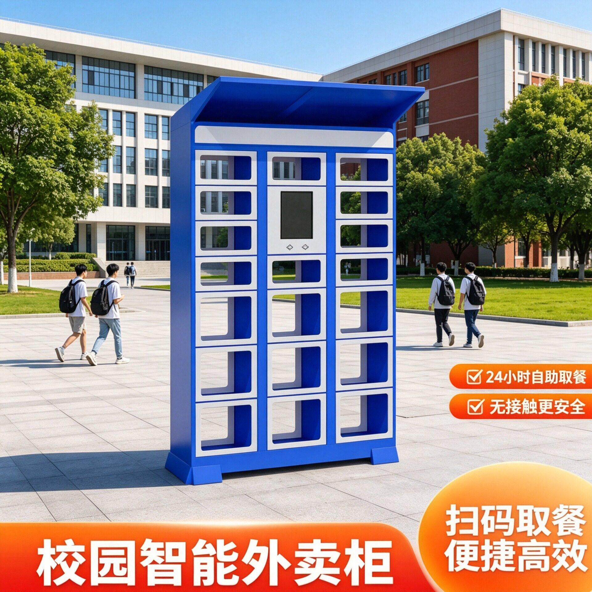 智能取餐柜学校公寓双面自提柜外卖配商场配自助扫码寄存柜