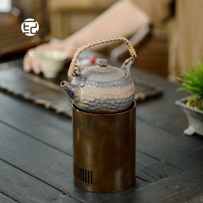 围炉煮茶炭炉铜制火炉小炭炉户外小型烧炭炉小风炉蜡烛酒精温茶炉