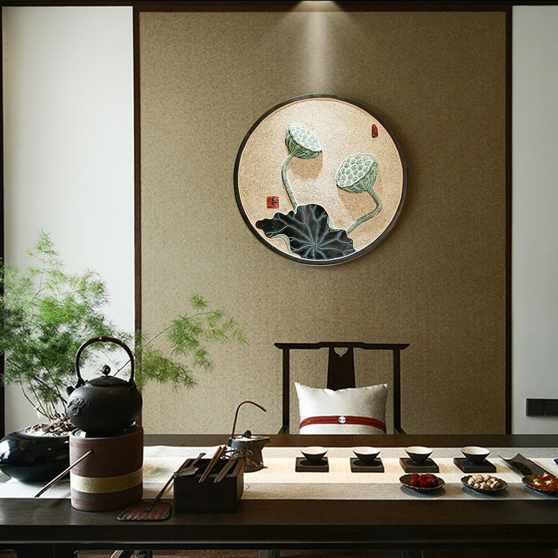 客厅背景墙三联挂画艺术浮雕画家居玄关无框画立体装饰画组合壁画