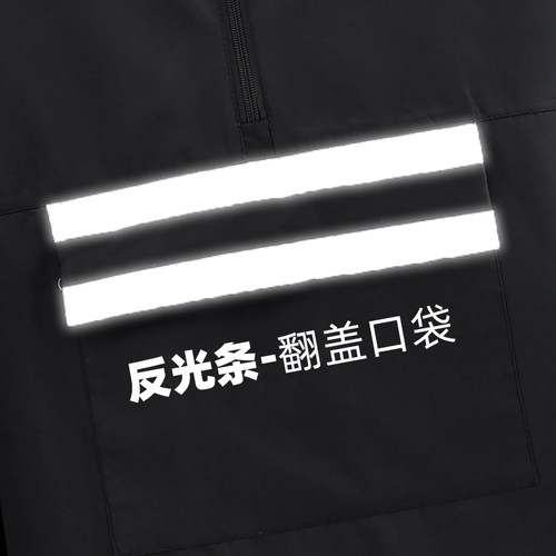 时尚翻领围裙罩衣反光条口袋定制logo厨房家用防水防油工作服男女