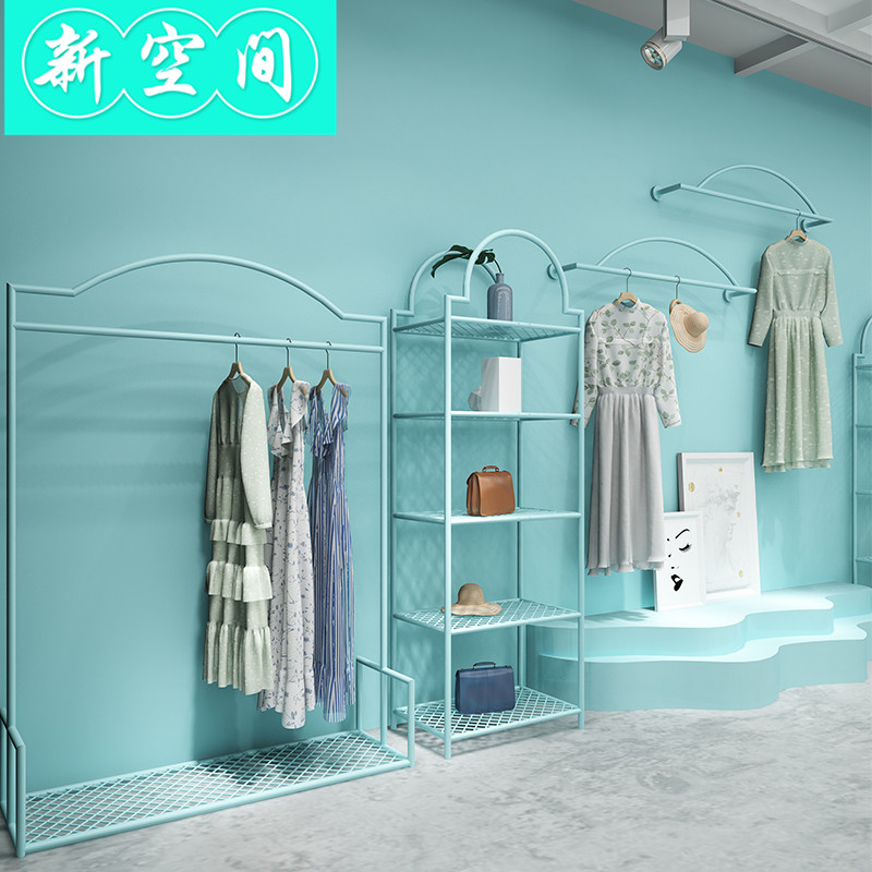 2021新款童装店货架展示架女装店挂衣架儿童流行衣架店铺装修风格