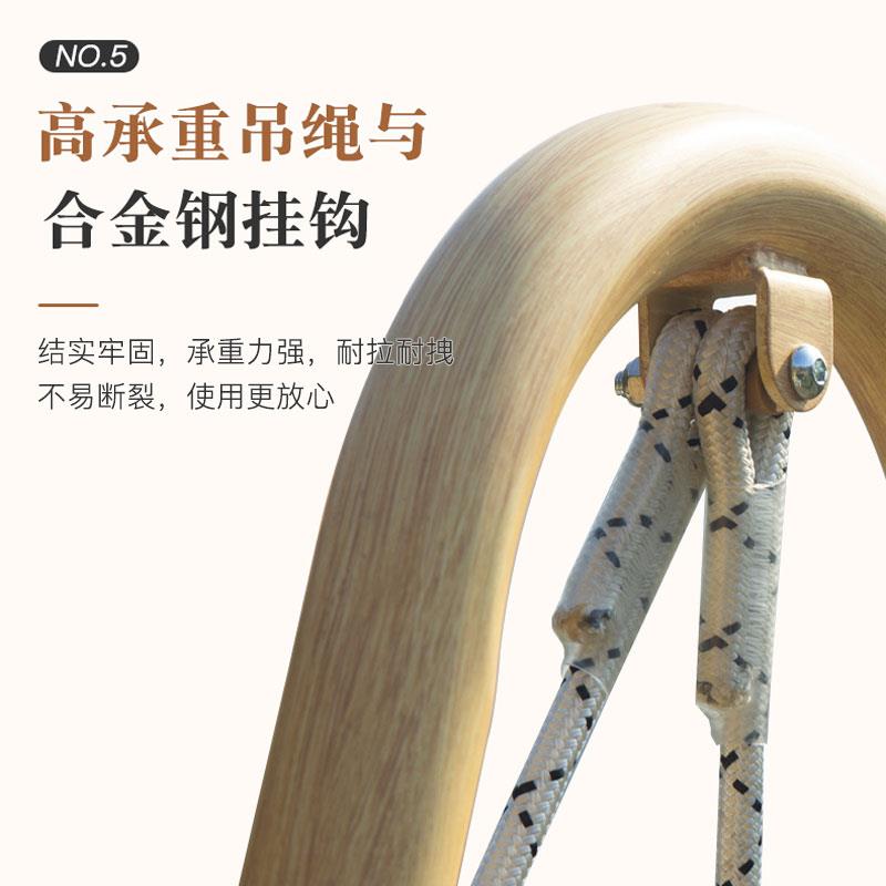 庭院双人户外秋千 简约秋千椅送坐垫抱枕 浙江制造艺术风格吊椅