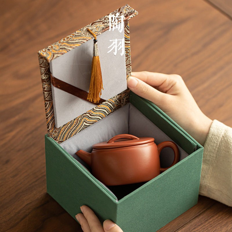 紫砂汉瓦壶家用陶瓷泡茶壶高档功夫茶具中式大号冲茶器单壶礼盒装