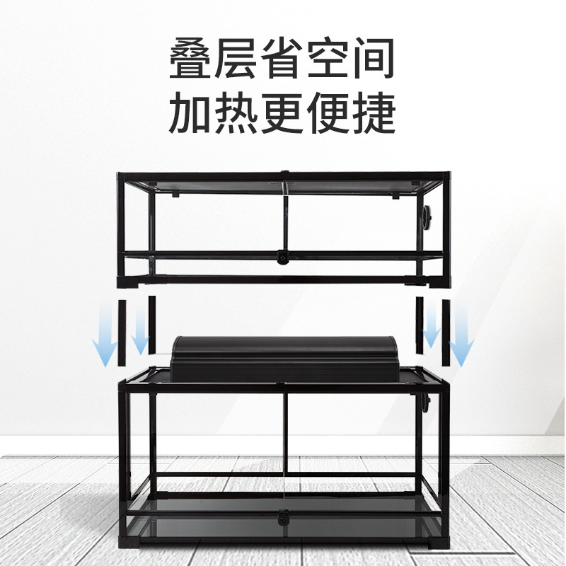 新派宠物reptizoo爬宠饲养箱变色龙蜥蜴玻璃爬缸陆乌龟角蛙爬虫箱