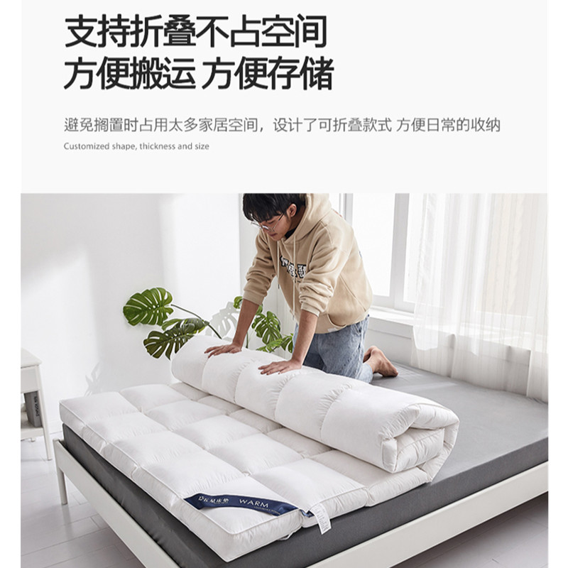 床笠款垫被铺底四季通用家用榻榻米垫子10cm加厚软垫被双人床褥子