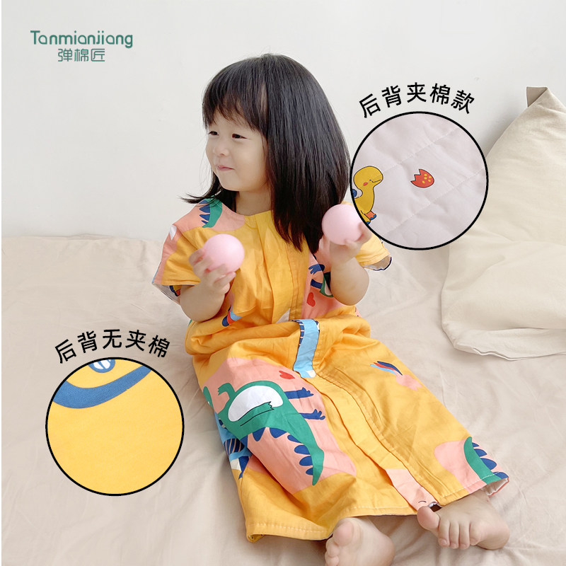 弹棉匠婴儿童睡袋防踢被子神器春秋冬款宝宝大童防着凉背心式四季