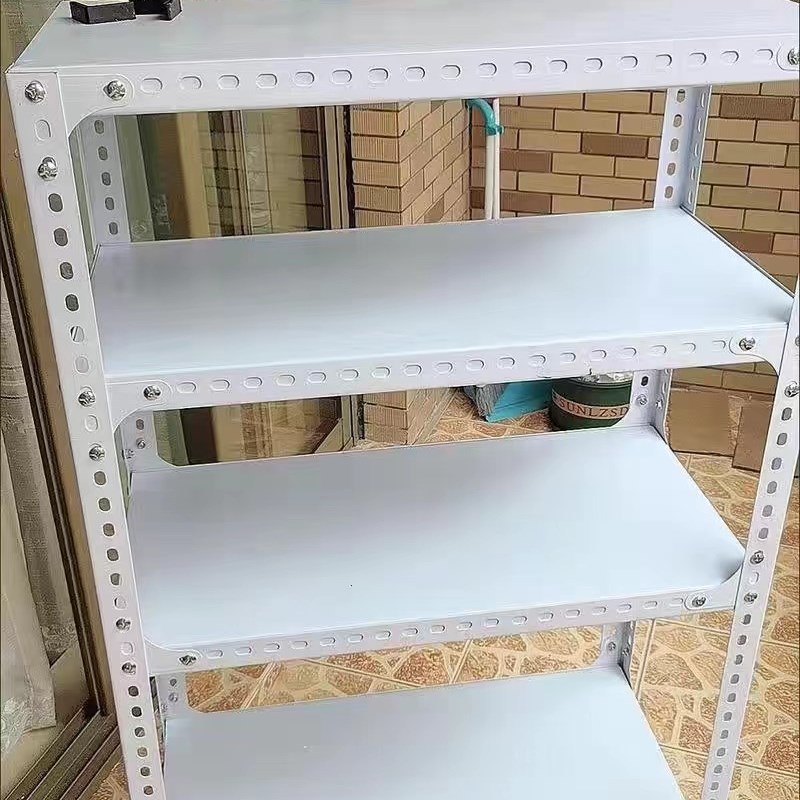 家用卫生间储藏间角落层板承重角钢货架层高可调螺丝组装安全简易