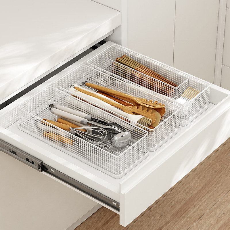 御仕家抽屉餐具分隔叠加收纳盒家用厨房工具橱柜内置分格刀叉筷子