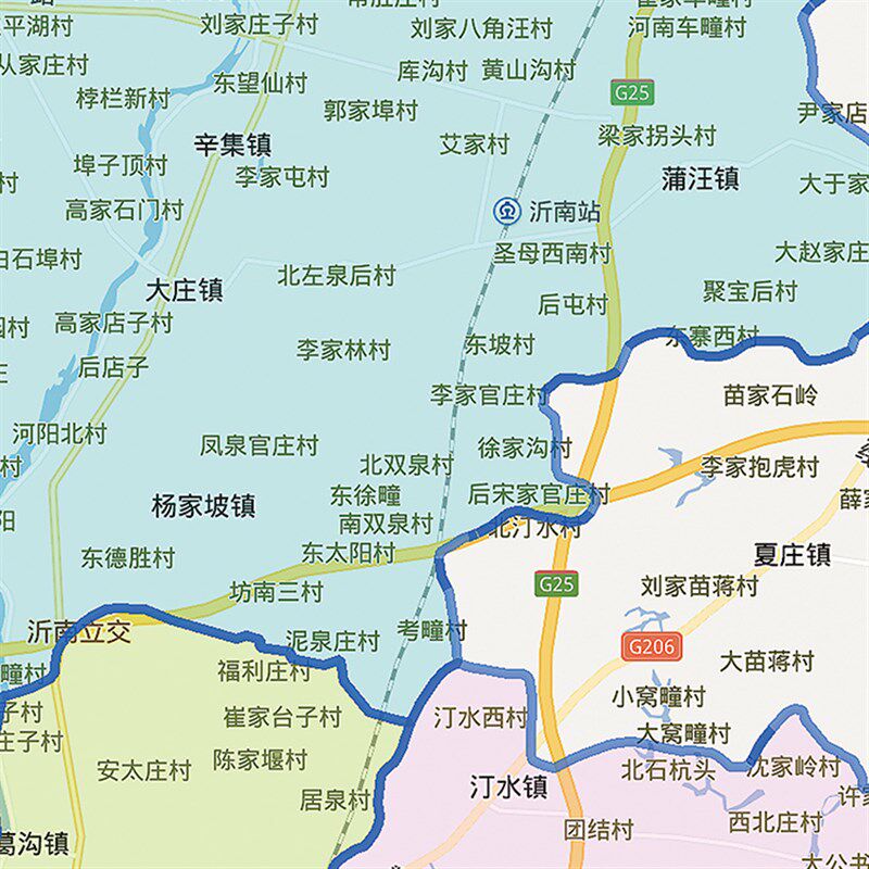 2023新款临沂市地图客厅办公室挂图高清防水墙壁装饰实物推荐定制