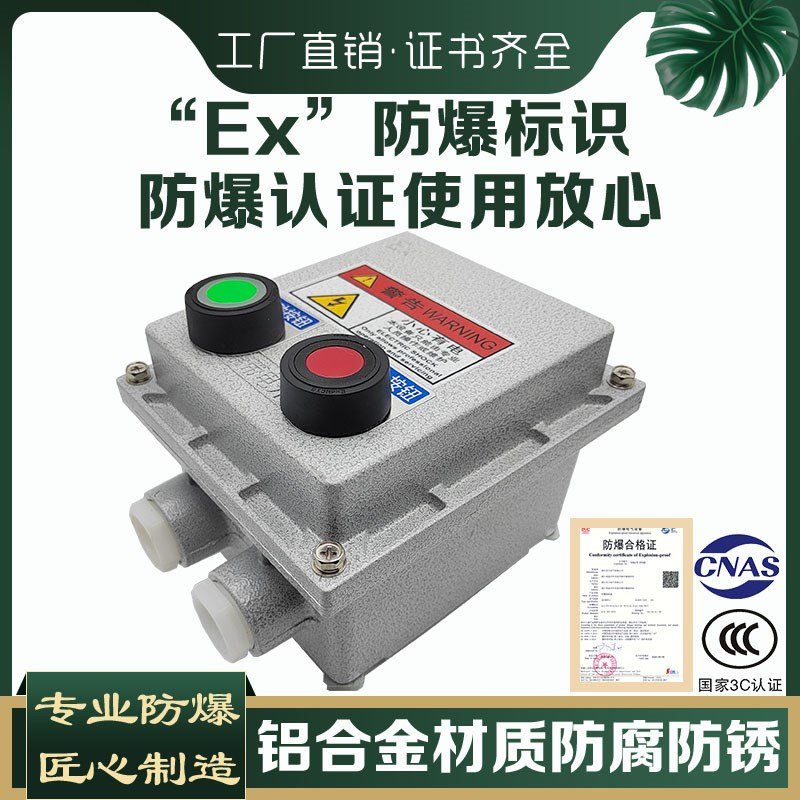 防爆磁力启动器防爆断路器水泵风机控制按钮箱380V电机开关配电箱