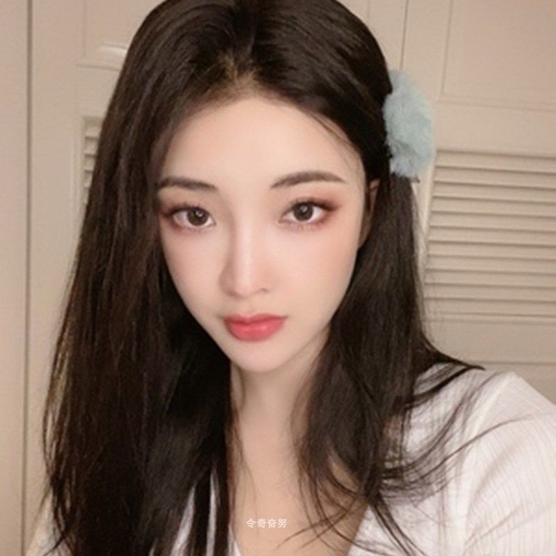 假发女长直发蕾丝全手织隐形中分自然超薄全头套可扎丸子头真人发
