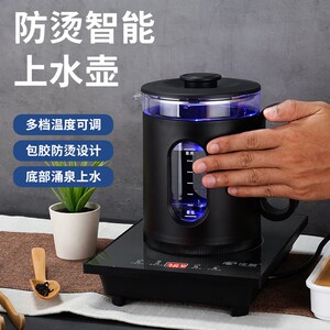 佳茗全自动电热玻璃底部烧水壶抽水一体泡茶包胶壶单炉泡煮茶专用