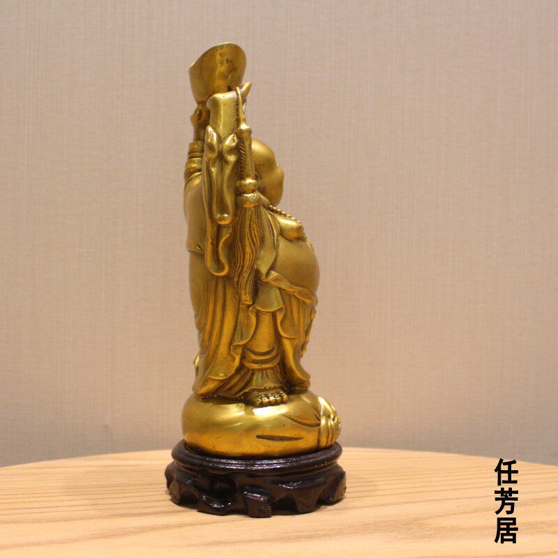 任芳居顶天财弥勒佛铜摆件