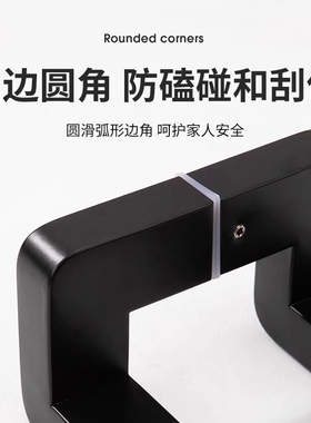 方管圆角双弯不锈钢黑钛玫瑰金灰色有框门玻璃门拉手木门拐角把手