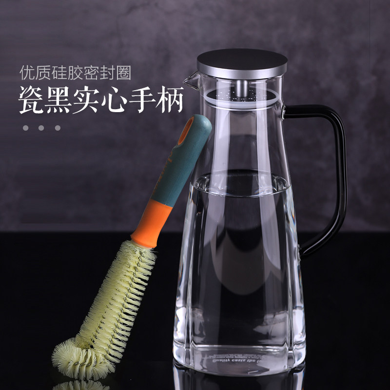 英国ORTOR玻璃杯双层隔热水杯办公茶杯家用带盖透明果汁牛奶杯子