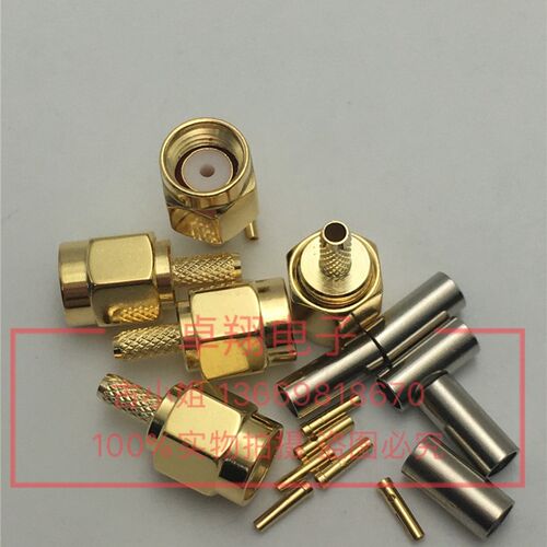 RP-SMA-J-1.5射频RF同轴接头SMA公内螺内孔SMA反接铜镀金50欧姆3G