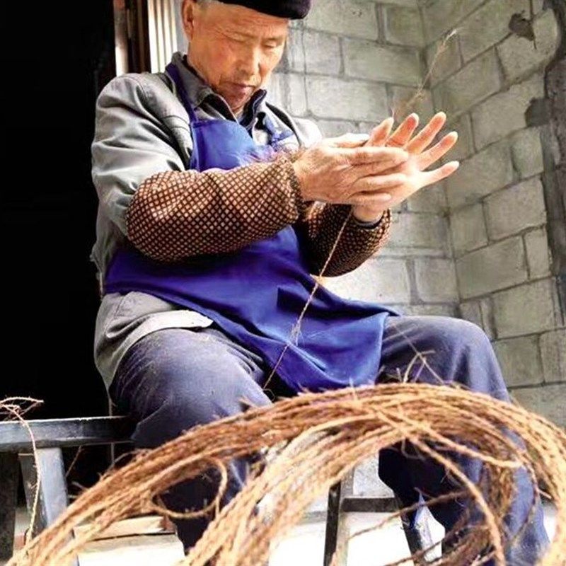 纯手工搓制麻绳棕绳园艺捆绑绳栅栏捆绑绳棕丝绳索优质扁担绳子