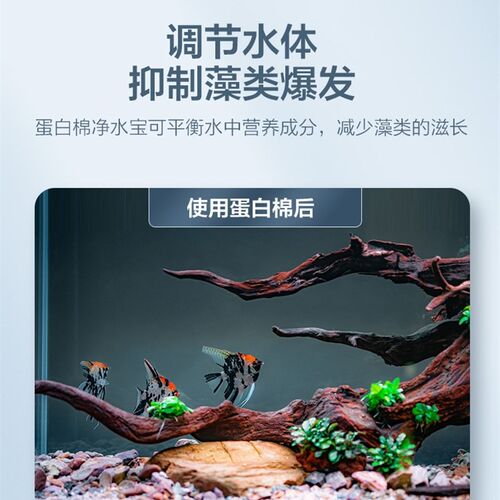 鱼缸过滤材料蛋白棉除黄水鱼缸专用活性炭净水宝去污丸过滤滤材