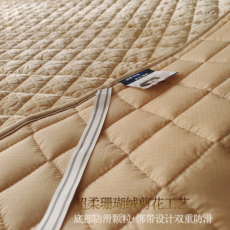 加厚法莱绒床褥子可水洗被褥冬季保暖珊瑚绒软床垫学生宿舍垫被