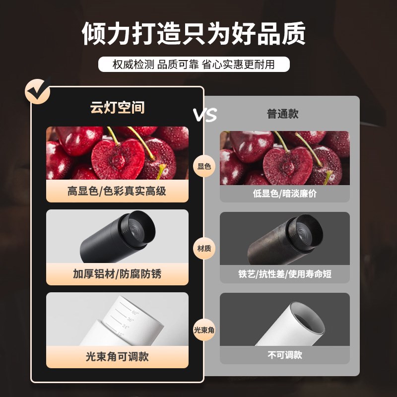 遥控轨道灯led射灯调焦服装店铺商用背景墙家用客厅灯调光轨道灯图片