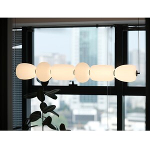 北欧中古长条吊灯法式轻奢风led吊线灯餐厅岛台会议室设计师灯具