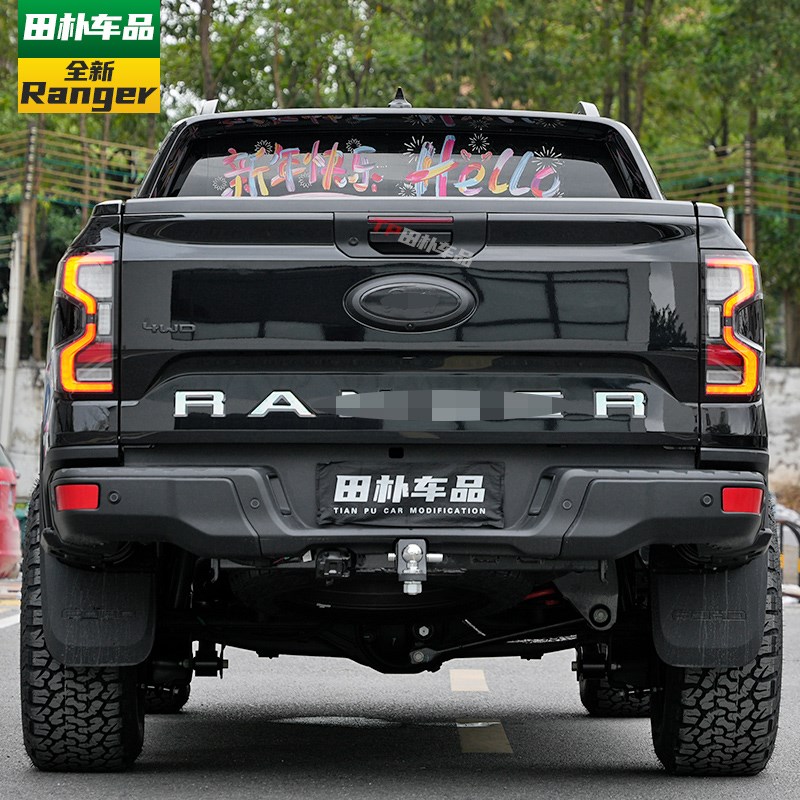 适用于23-24款福特ranger游骑侠改装后杠反光贴纸个性装饰车贴图片