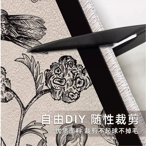 美式渐层入户门地垫轻奢高级感免洗可擦地毯家用进门口可裁剪脚垫