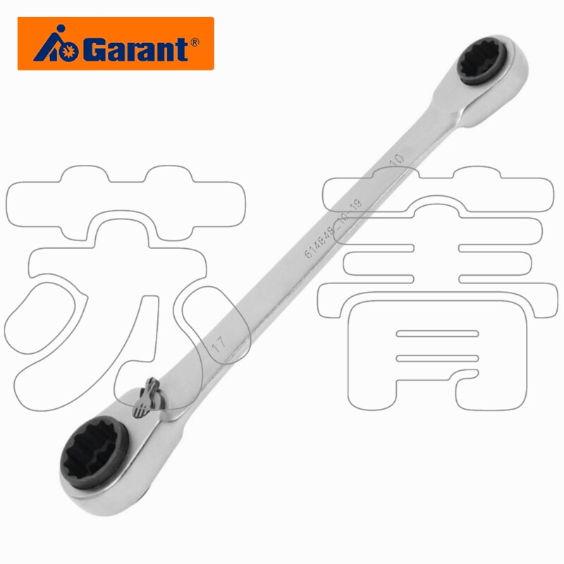 德国霍夫曼GARANT 多功能4合一 双头梅花棘轮扳手 8-13  10-19mm
