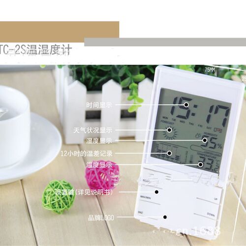 电子温度计家用室内温湿度计高精度精准温度表创意可爱壁挂式包邮