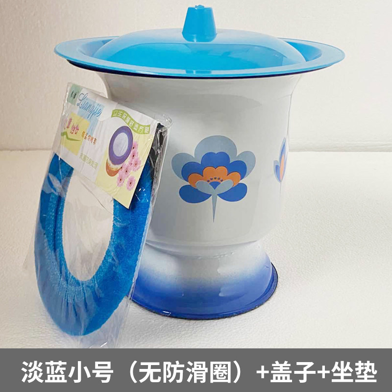 高脚痰盂老人加高尿桶夜用搪瓷加厚老式大人家用防臭卧室小便壶男