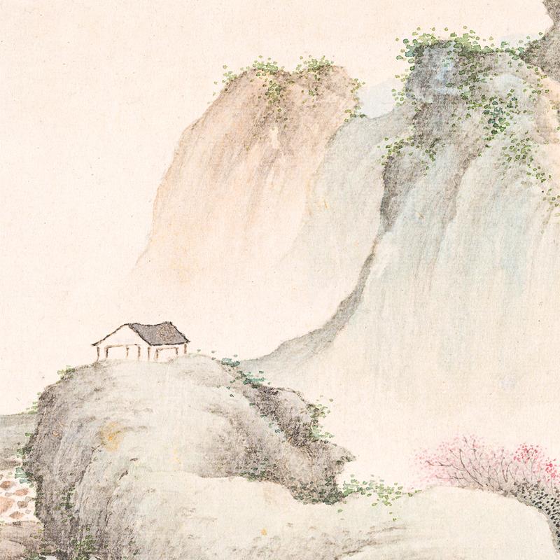 巨幅长条新中式装饰画水墨山水画客厅卧室床头茶室横版卷轴大挂画