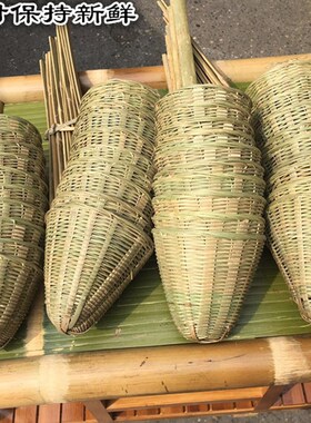 纯手工竹编漏勺工艺品纯手工编织米粉火锅麻辣烫冒菜漏斗沥水勺