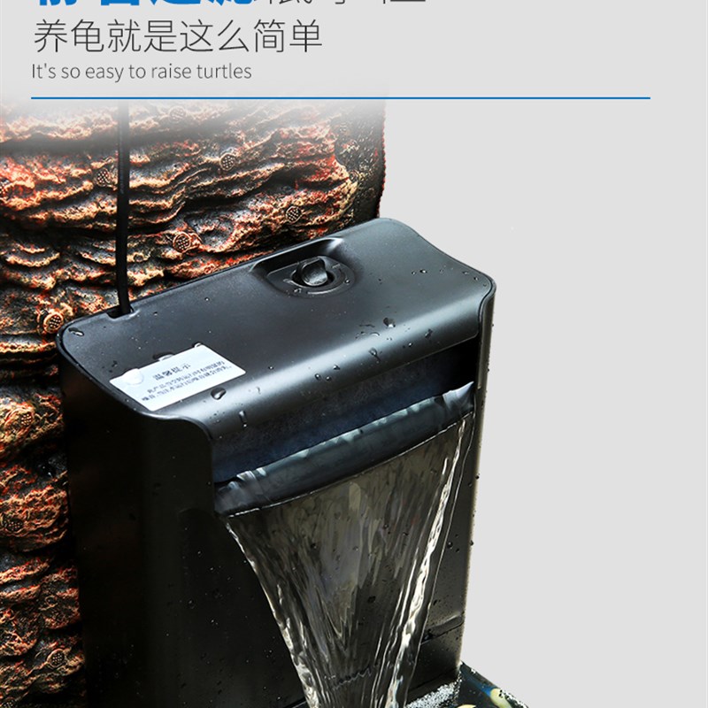 玻璃乌龟缸带晒台别墅家用饲养箱大型养乌龟专用缸生态鱼缸盆造景