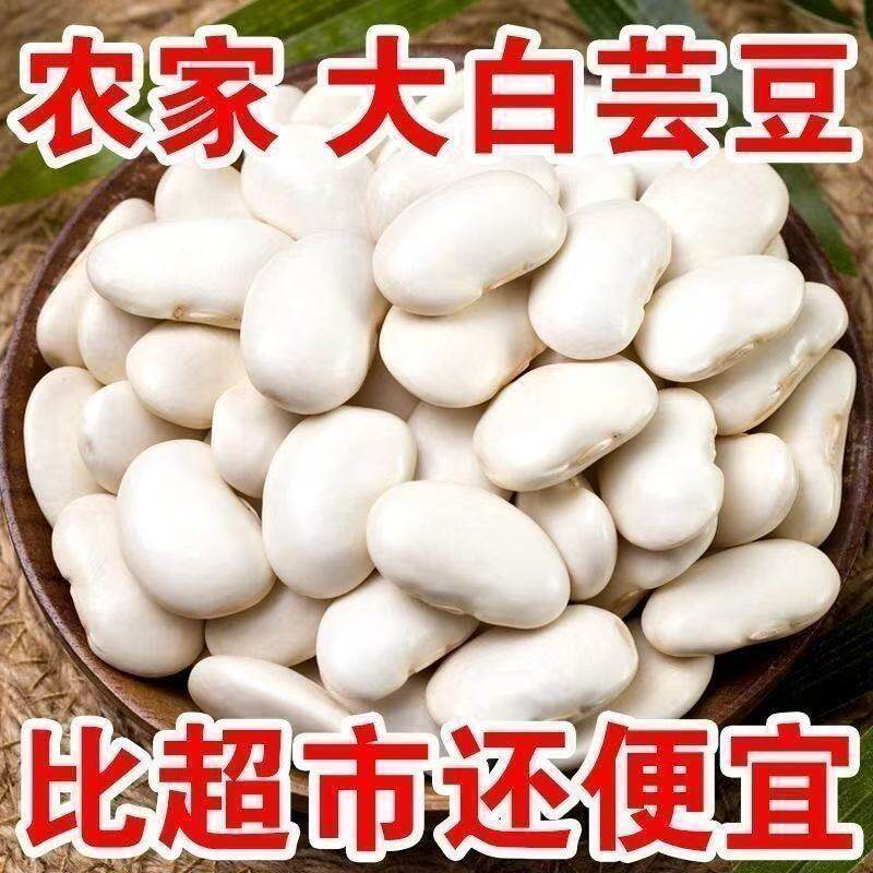 热卖中】正宗云南特级大白芸豆白豆雪豆炖汤大白云豆干货新货批发
