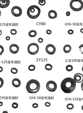 摩托车配件公主 GY6 ZY125 木兰 CBT CG150 CY80 AX100全车油封