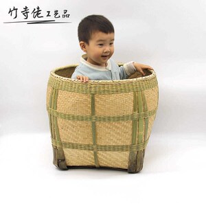 手工竹编精品大箩筐精细大竹筐喜事簸箕淘米篓子面粉超市收纳箩篼