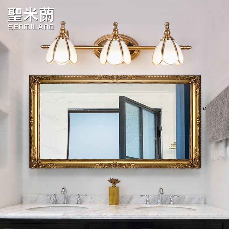 美式镜前灯led 卫生间梳妆台镜柜灯欧式浴室灯洗手间镜灯化妆壁灯