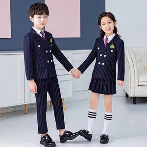儿童班服校服幼儿园园服春秋季英伦学院风一年级小学生表演服礼服
