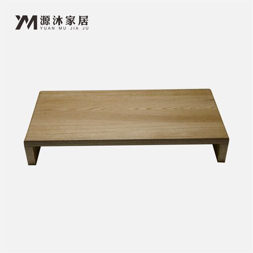 黑胡桃木显示器增高架电脑屏幕抬高架垫高底座支架桌面收纳置物架