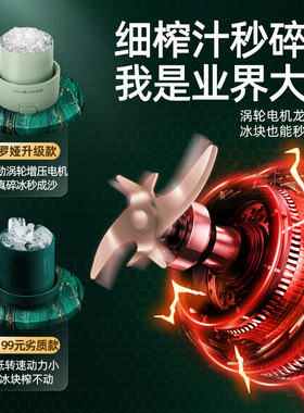 瑞士罗娅榨汁杯便携式榨汁机迷你充电家用小O型电动榨水果蔬菜汁