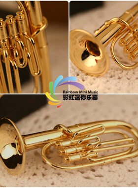 创意乐器模型摆件迷你上低音号胸针 巴里东造型家居摆饰 可定制礼