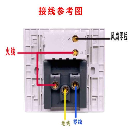 86型五孔插座带调速开关墙壁暗装风扇开关带5孔二三插10A电源面板