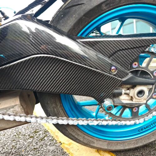 适用675SR k改装一站式油箱盖钥匙罩定风翼排气罩真碳纤维改装配