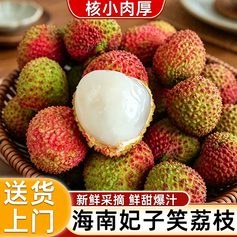 正宗海南妃子笑荔枝新鲜现摘现发核小鲜甜爆汁大果包邮【现货】