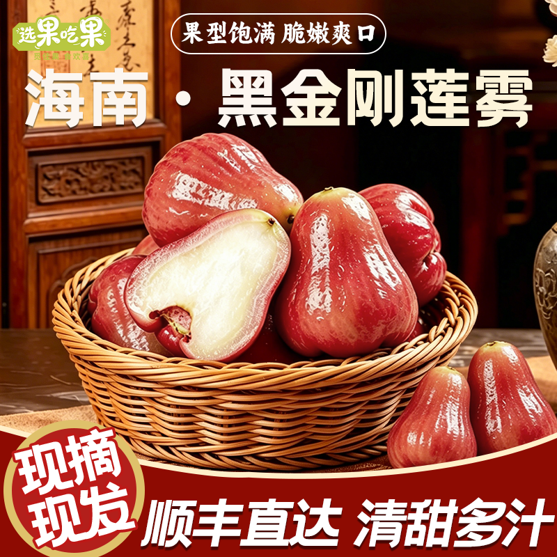 海南黑金刚莲雾新鲜水果