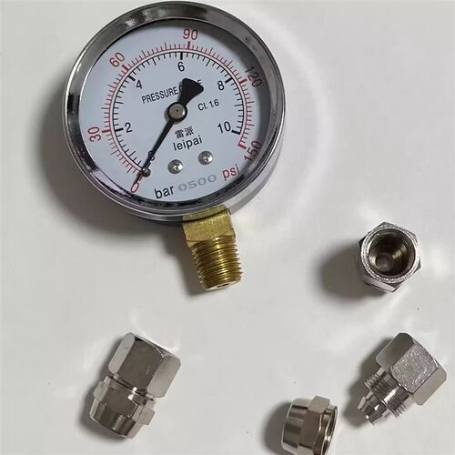 直径60mm压力表气管快拧接头内螺纹m14x1.5 G1/4接外径6mm PU软管