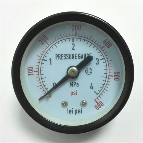 Leipai 轴向压力表 Y-50Z 0-4mpa 600psi 直径50mm 铜螺纹PT1/4